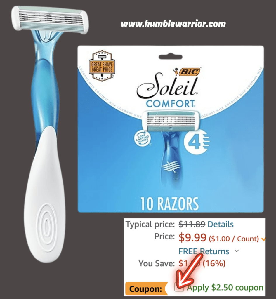 The 10-pack of BIC Soleil Comfort razors!